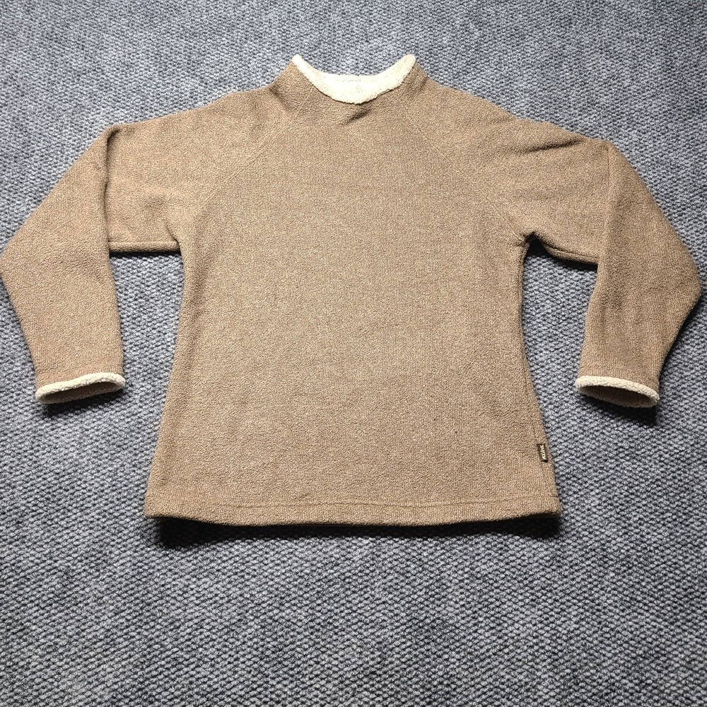 Kuhl Stovepipe Alfpaca Fleece Sweatshirt Womens S Beige Pullover Raglan Sleeve